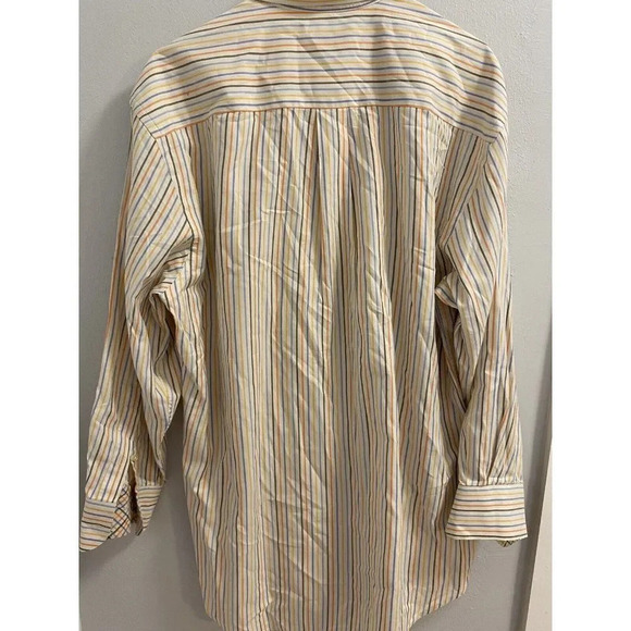PETER MILLAR STRIPED BUTTON UP SHIRT - SIZE MEDIUM - - Picture 6 of 8